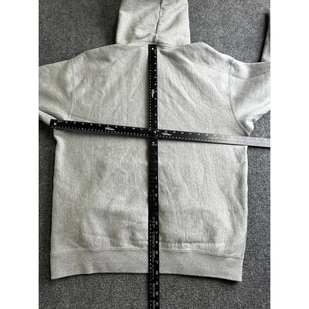 Mens Nike Mini Swoosh Pullover Fleece Hoodie Gray Made in Pakistan, Size L